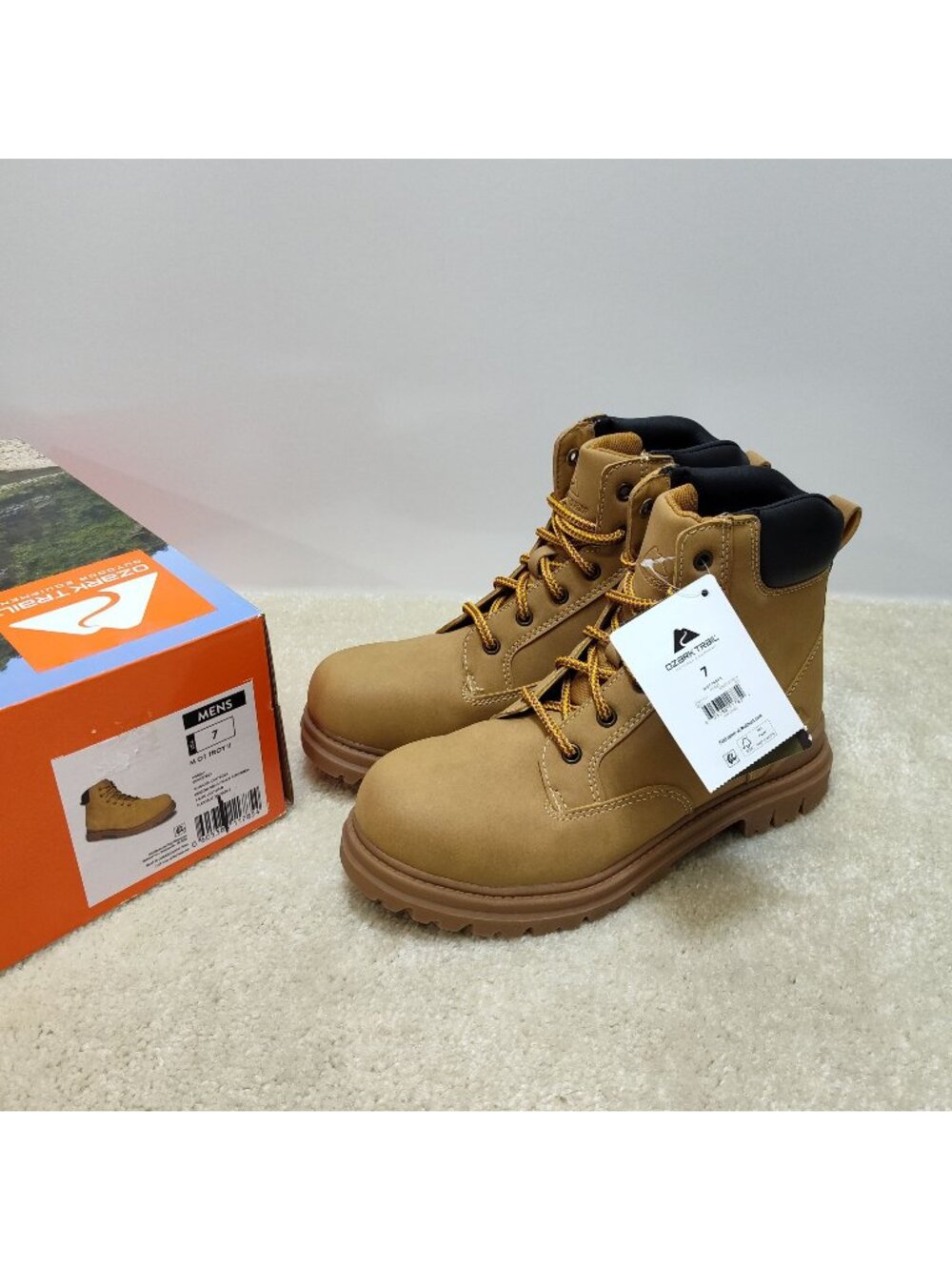Ozark Trail Troy II Ankle Lifestyle Work Boots Men US 7 Foam Rugged Outsole NIB